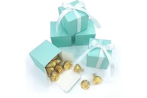 Tiffany & Co. Aqua Small Cube Turquoise Candy Treat Boxes for Elegant...