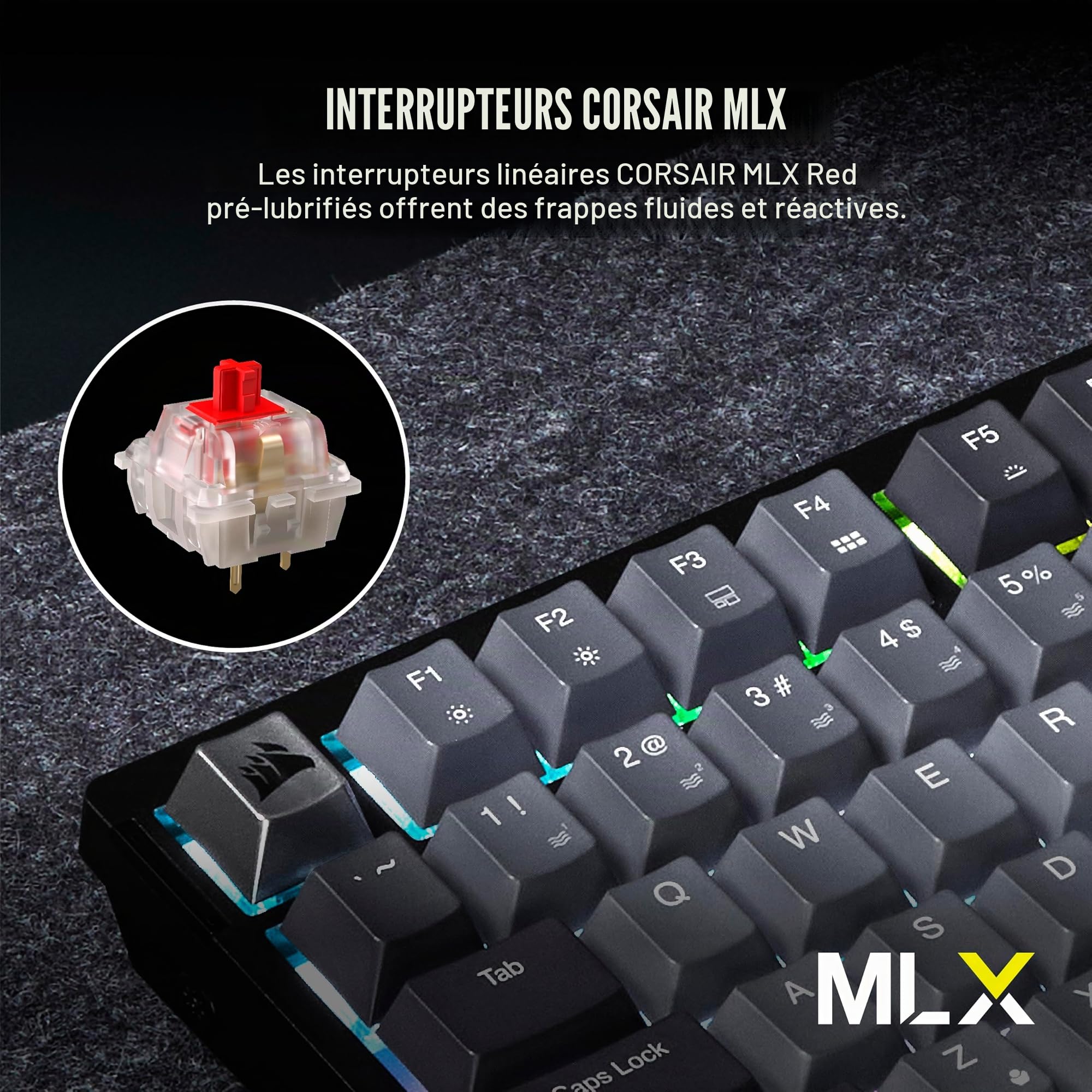 Corsair K65 Plus Wireless 75 % Rgb Tastatur Gaming Rf Kabellos + Usb Qwerty Englisch Schwarz (cH-91d401L-Na)