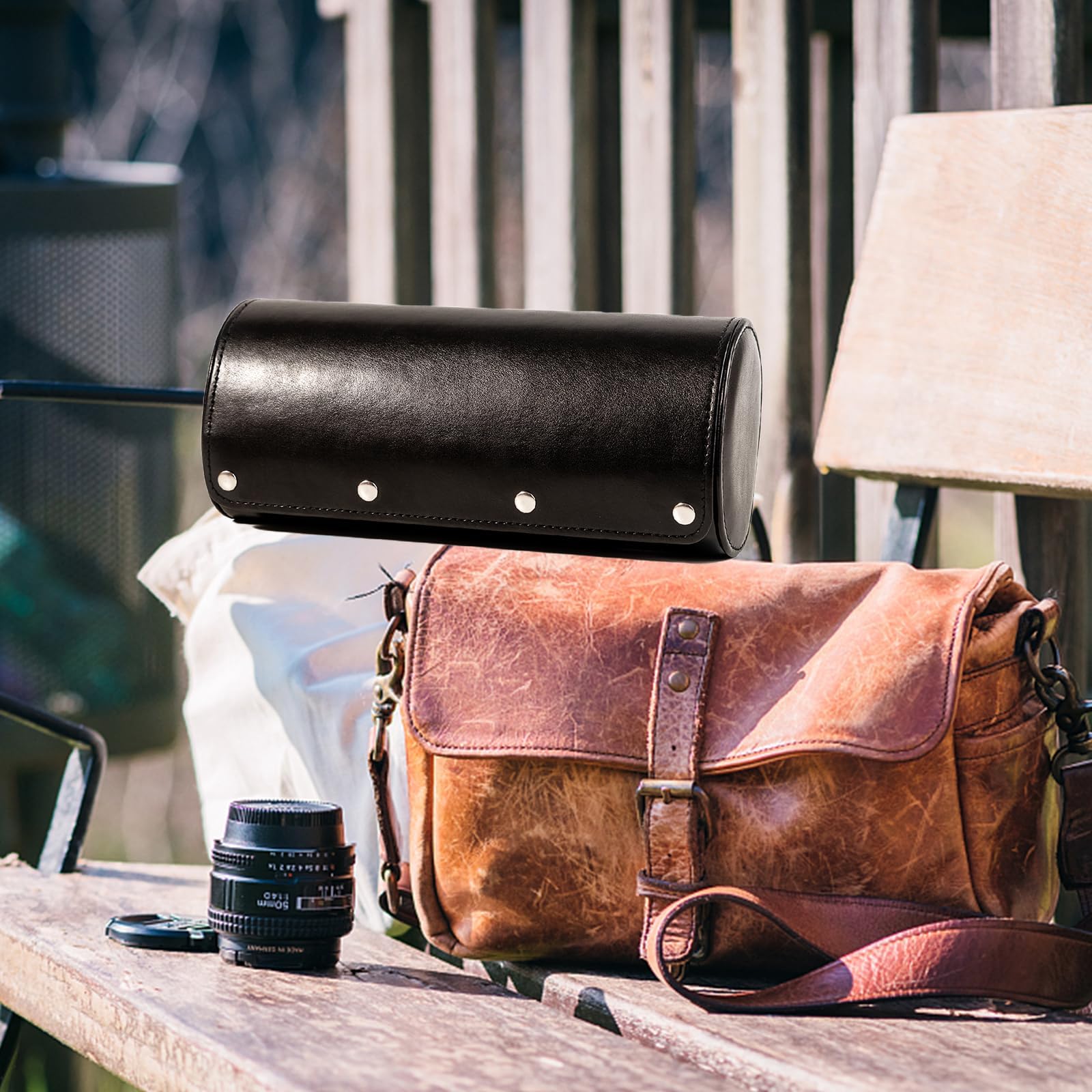 Mr.Okay Reiseetui für 3 Uhren – Klassisches Uhrenetui aus Leder mit perfekter Textur. Uhren-Tragetasche oder Organizer zur Aufbewahrung und Präsentation. Ideales Geschenk für Männer, auf Reisen,