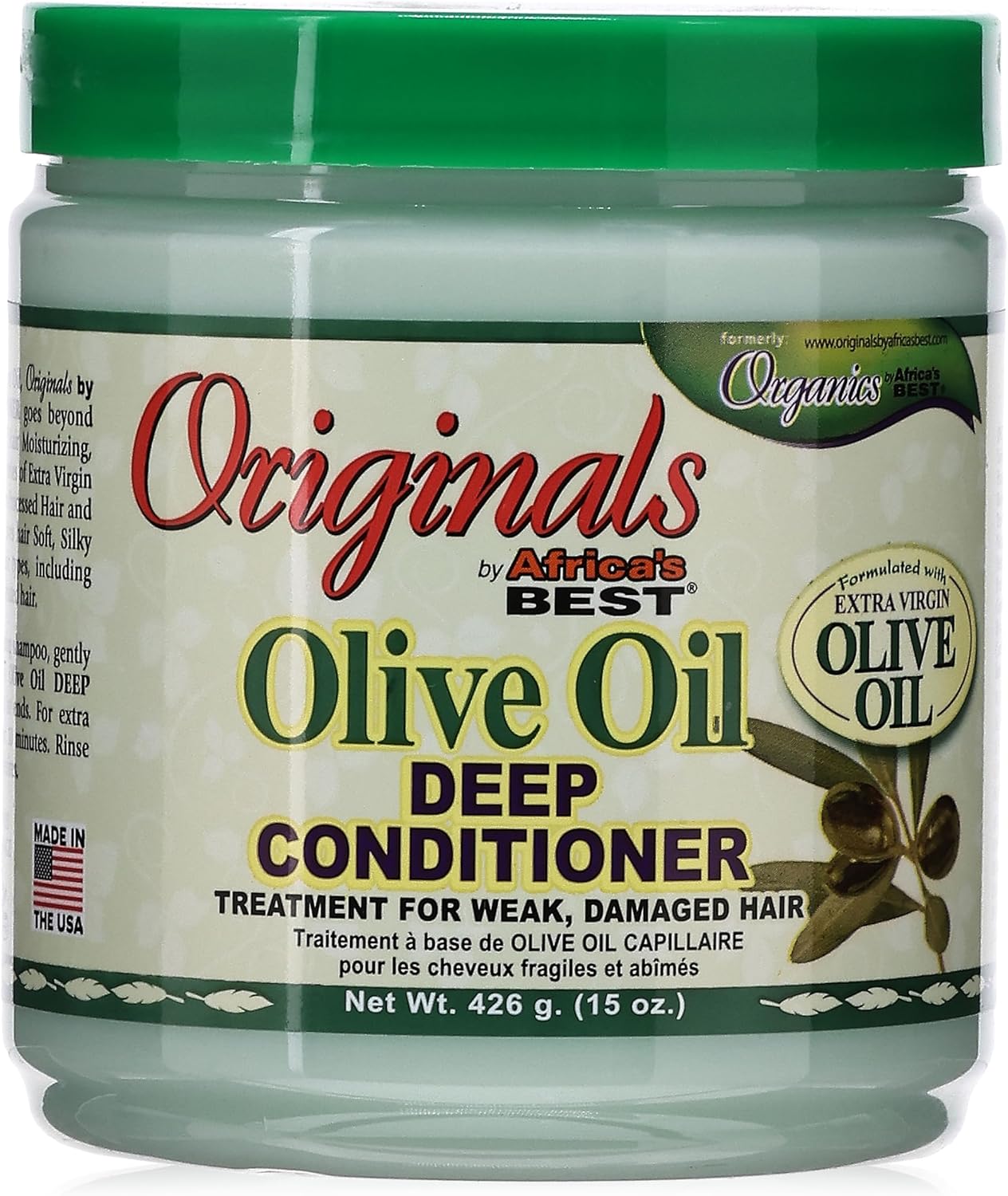 Africa’s Best Organics Olive Oil Extra Virgin Conditioner Deep 440 ml Jar