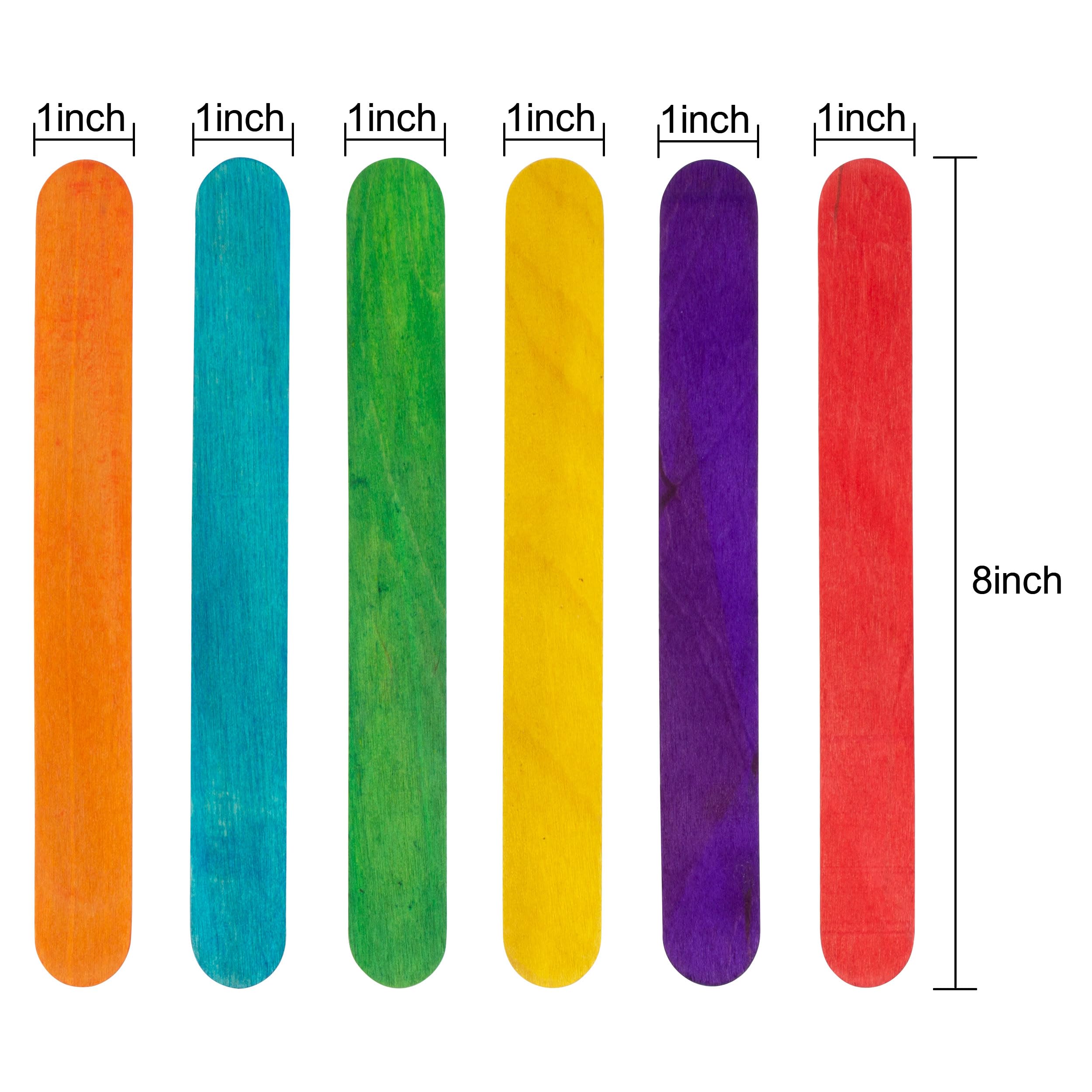 200 Bastoncini In Legno Jumbo 15,2 Cm - Betulla Certificata FSC Per Fai Da Te, Mestoli, Epossidica - 2