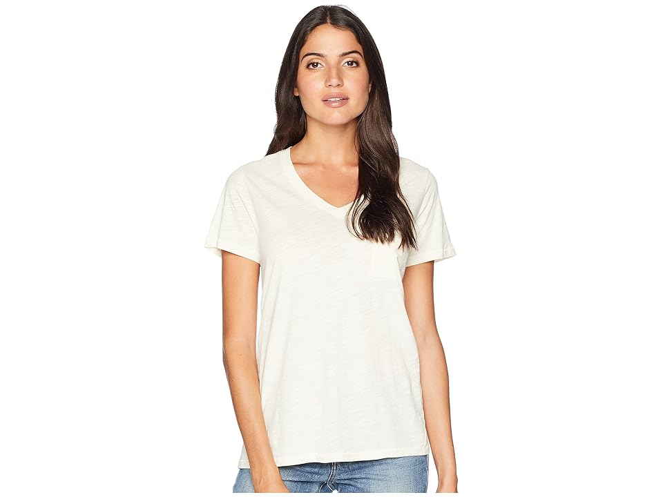 

Pendleton V-Neck Pocket Cotton Tee (Ivory) Women's T Shirt