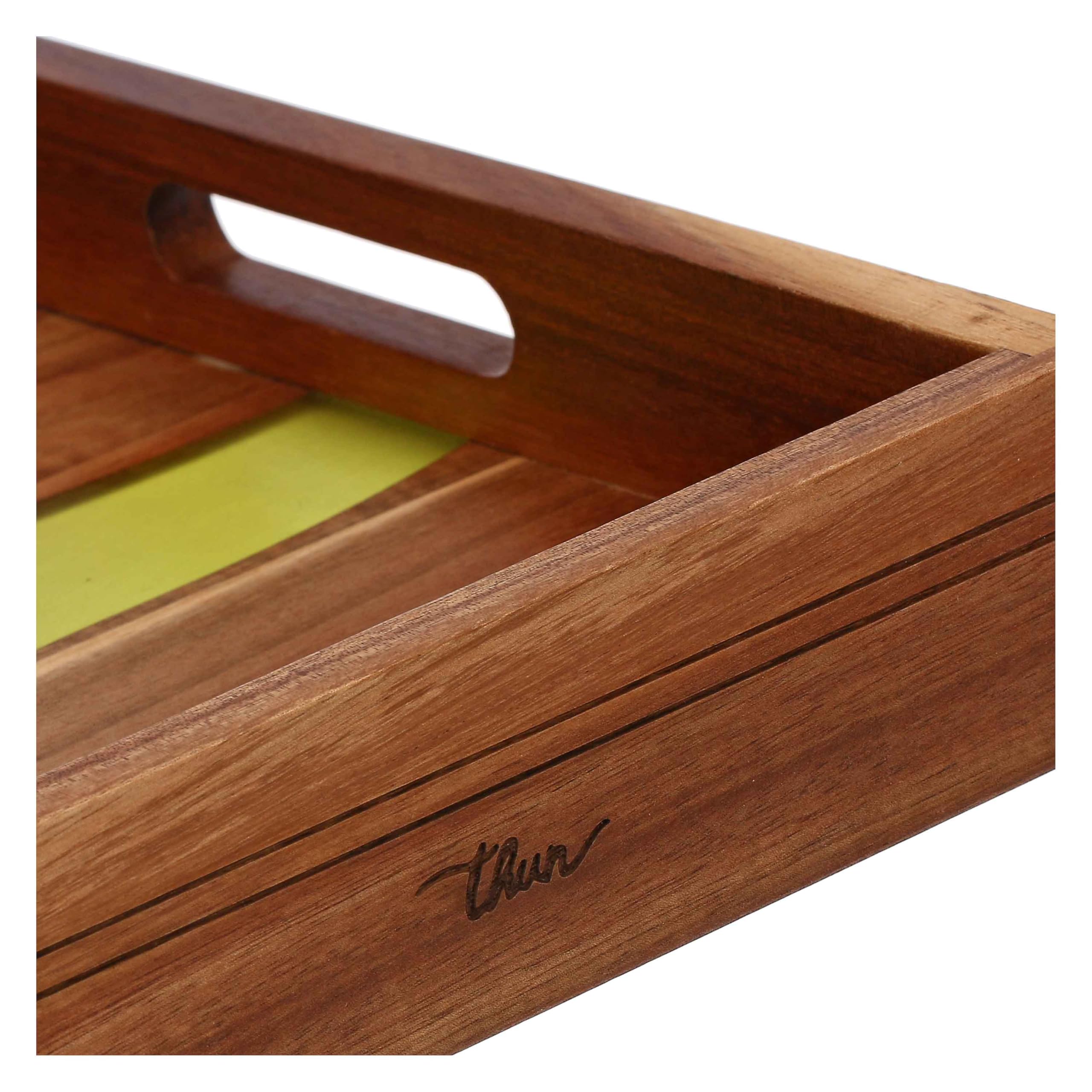 THUN - Vassoio - legno - Collezione Country Bloom - 40,5 X 30,5 X 5 CM