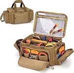 Tactical Tool Bag with Anti-friction Bottom, 14-Inch Tool Organizer | Multi-Pocket, Top Wide-Opening, Padded Handle & Shoulder Strap, Small Toolbox for Electricians, Carpenters, Mechanics