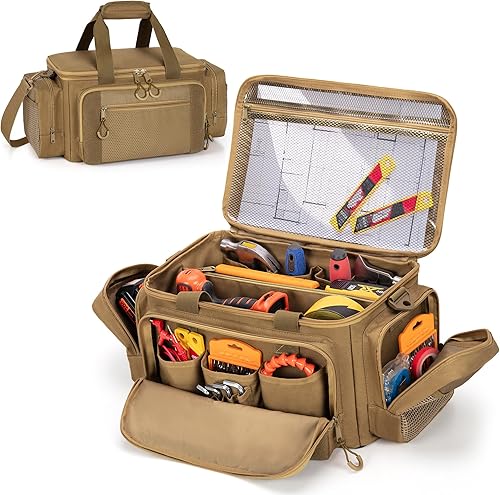 Bolsa de herramientas táctica con parte inferior antifricción, organizador de almacenamiento de herramientas de mano para hombres, bolsa de rango