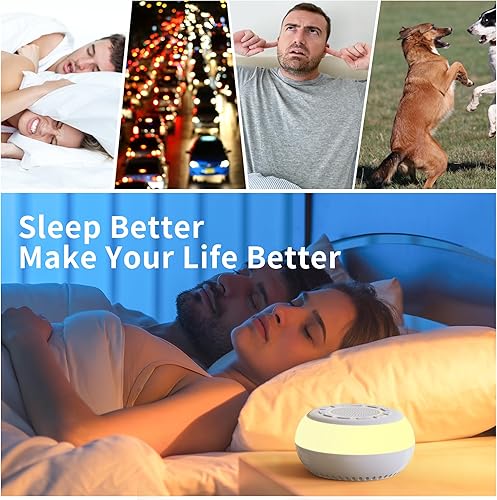 Miniatura 6 de Máquina de sonido con sonidos relajantes, máquina de ruido blanco para dormir, máquina de ruido para bebé, máquina de sonido para dormir para