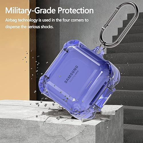 Miniatura 5 de Funda transparente con bloqueo para auriculares Samsung Galaxy Buds FE (2023)Buds 2 Pro (2022)Buds 2 (2021)Buds Pro (2021)Buds Live (2020) Funda con