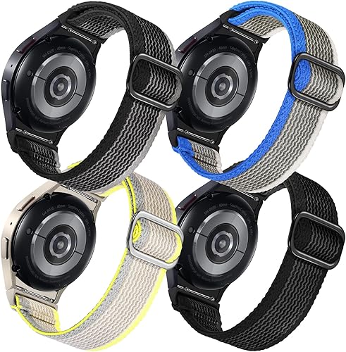 WINGLE Correa deportiva de nailon tejida para Samsung Galaxy Watch 7 6 5 4 FE Galaxy Watch 6 Classic 1.850 in Band 5 Pro 4 Classic Band 1.772 in