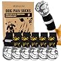 6 PCS Anti Slip Dog Socks to Prevent Licking Paws,Dog Paw Protector with Double Sides Grips,Traction Control on Hardwood Floor for Puppy Small Medium Large Senior Dogs(M)