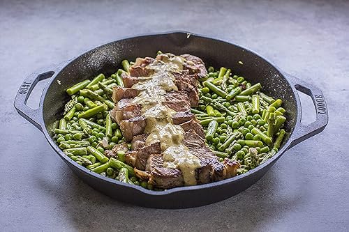 Miniatura 4 de Lodge L10SKL Sartén de hierro fundido, 12 pulgadas, negro y tapa de hierro fundido L10SC3, 12 pulgadas