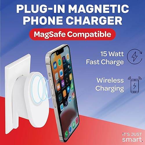 Miniatura 2 de It's Just Smart, cargador inalámbrico universal para teléfonos habilitados para Qi, MagSafe compatible con todos los modelos de iPhone 14, 13, 12,