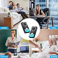 Vista 6 de Intercomunicadores inalámbricos para el hogar, sistema de intercomunicación inalámbrica de audio bidireccional manos libres de largo alcance, 4