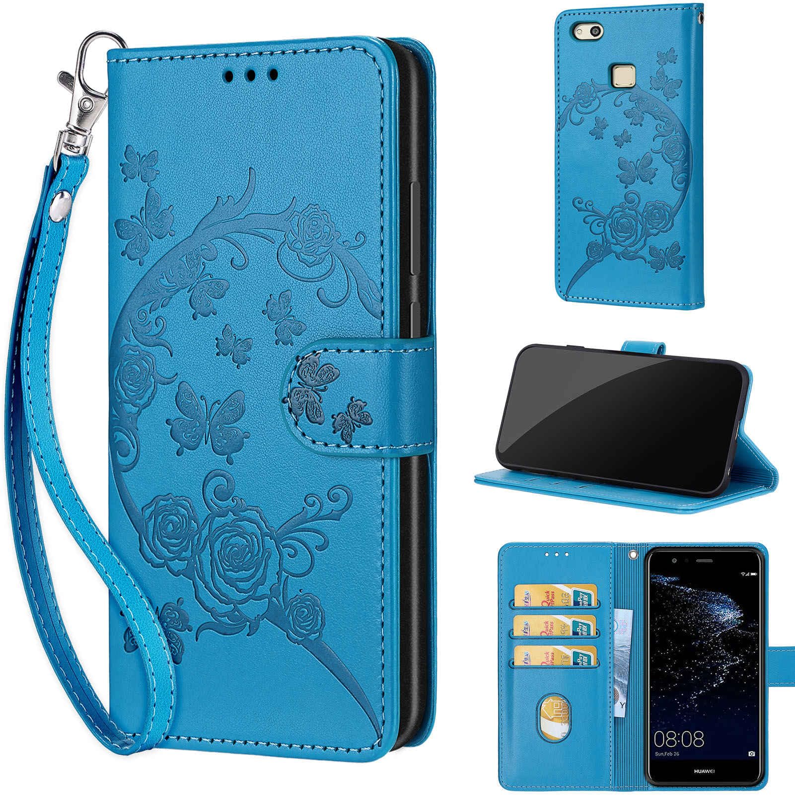Cover per Huawei P10 Lite Custodia, Caso di Flip Cover con [Slot per Schede] [Funzione Stand] Antiurto PU Portafoglio Custodia compatibile Huawei P10 Lite