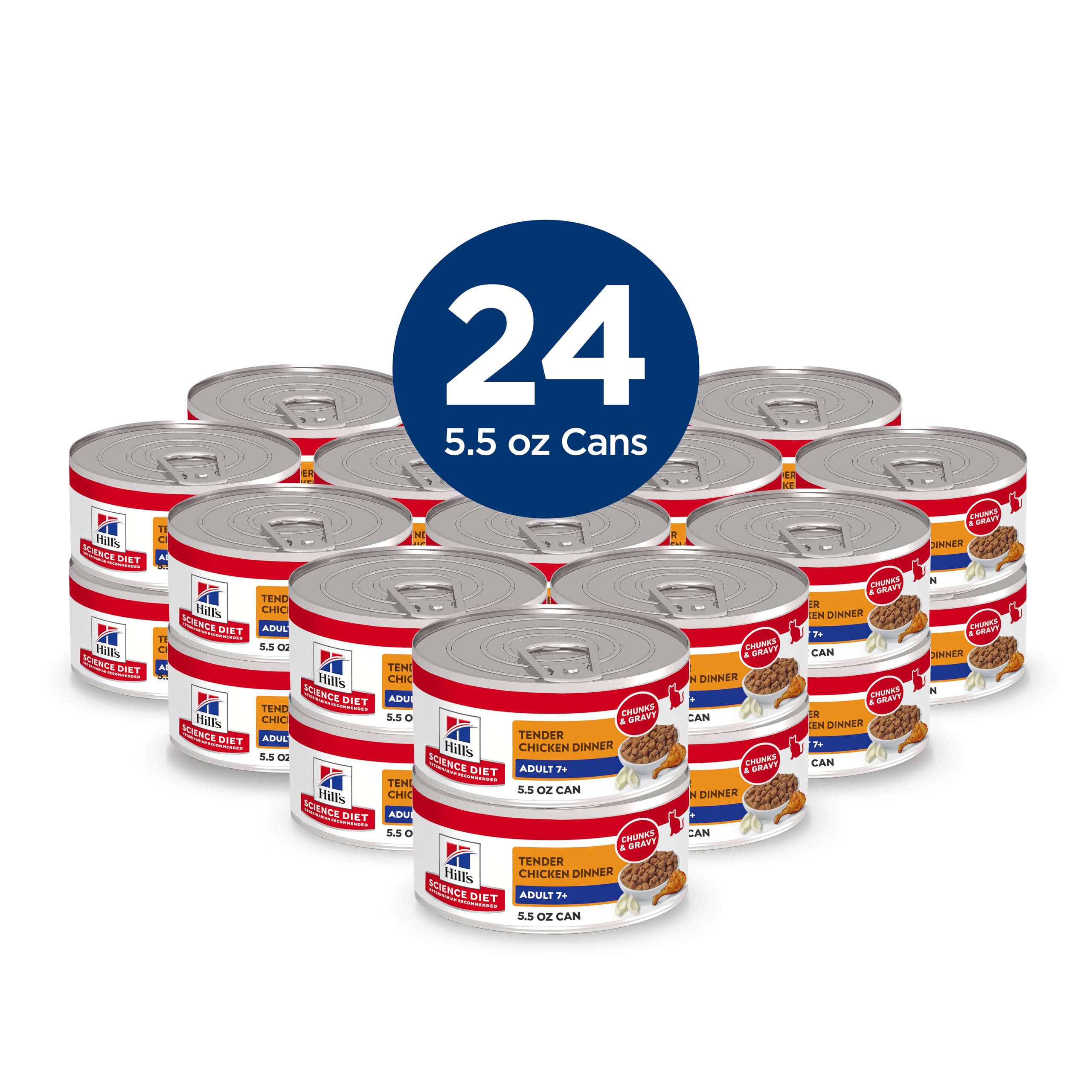 Amazon.com: Hill's Science Diet Adult 7+ Wet Cat Food, Chicken