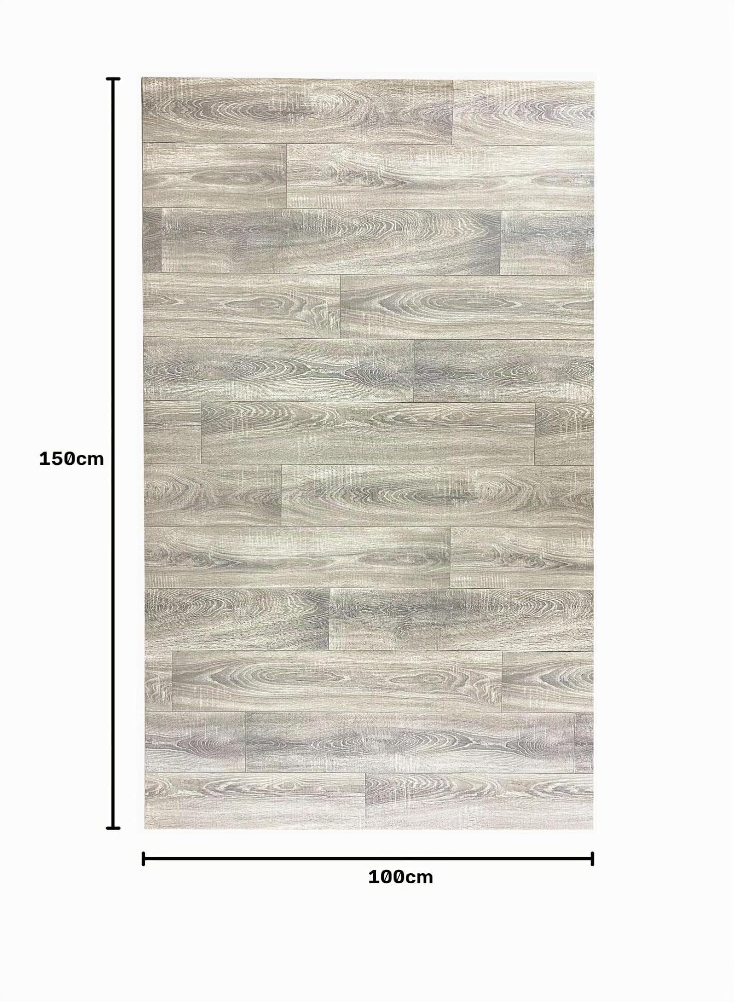 Tappeto in vinile effetto parquet cucina soggiorno - varie misure - (legno di noce 100 x 150 cm), lavabile antiscivolo, rivestimento pavimento e resistente soggiorno bagno casa cucina corridoio