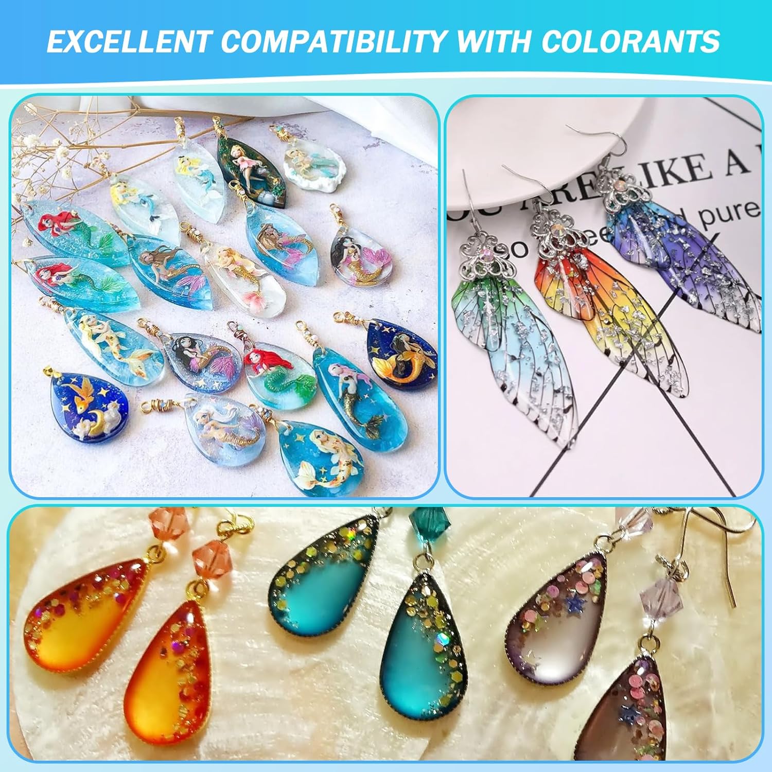 KISREL UV Resin 500g-Upgraded UV Resin Kit, Hard Type Crystal Clear Ultraviolet Curing UV Epoxy Resin for Craft Jewelry Making - Image 5