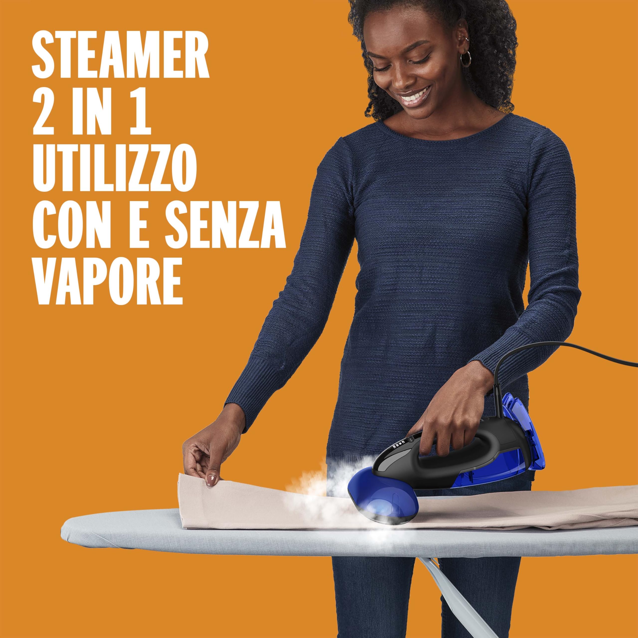 Conair GS108E Stiratore verticale 2in1, 1840W, stiro verticale con vapore potente, utilizzabile anche come ferro da stiro, vapore fino a 33g/min, serbatoio 250ml, 4 impostazioni vapore, cavo da 2.5m