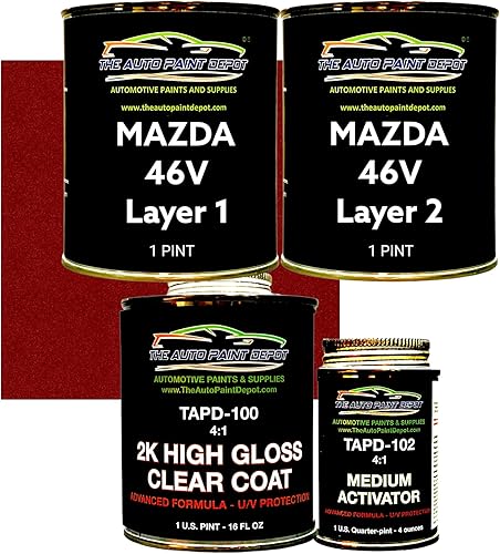 Auto Paint Depot The For 2021 Mazda CX-3, CX-30, CX-5, CX-9, MX-5, Mazda2, Mazda3, Mazda6 Tricoat rojo (pinta, Tricoat rojo brillante (46 V))