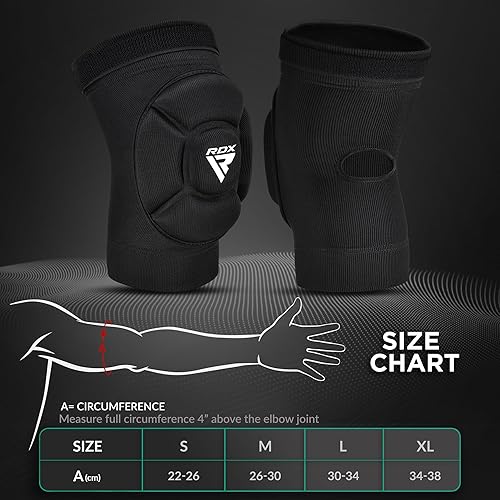 Miniatura 6 de RDX Coderas aprobadas por CE SATRA, Muay Thai MMA Kickboxing Sparring Elbow Guard, artes marciales sorprendente protección, lucha libre de