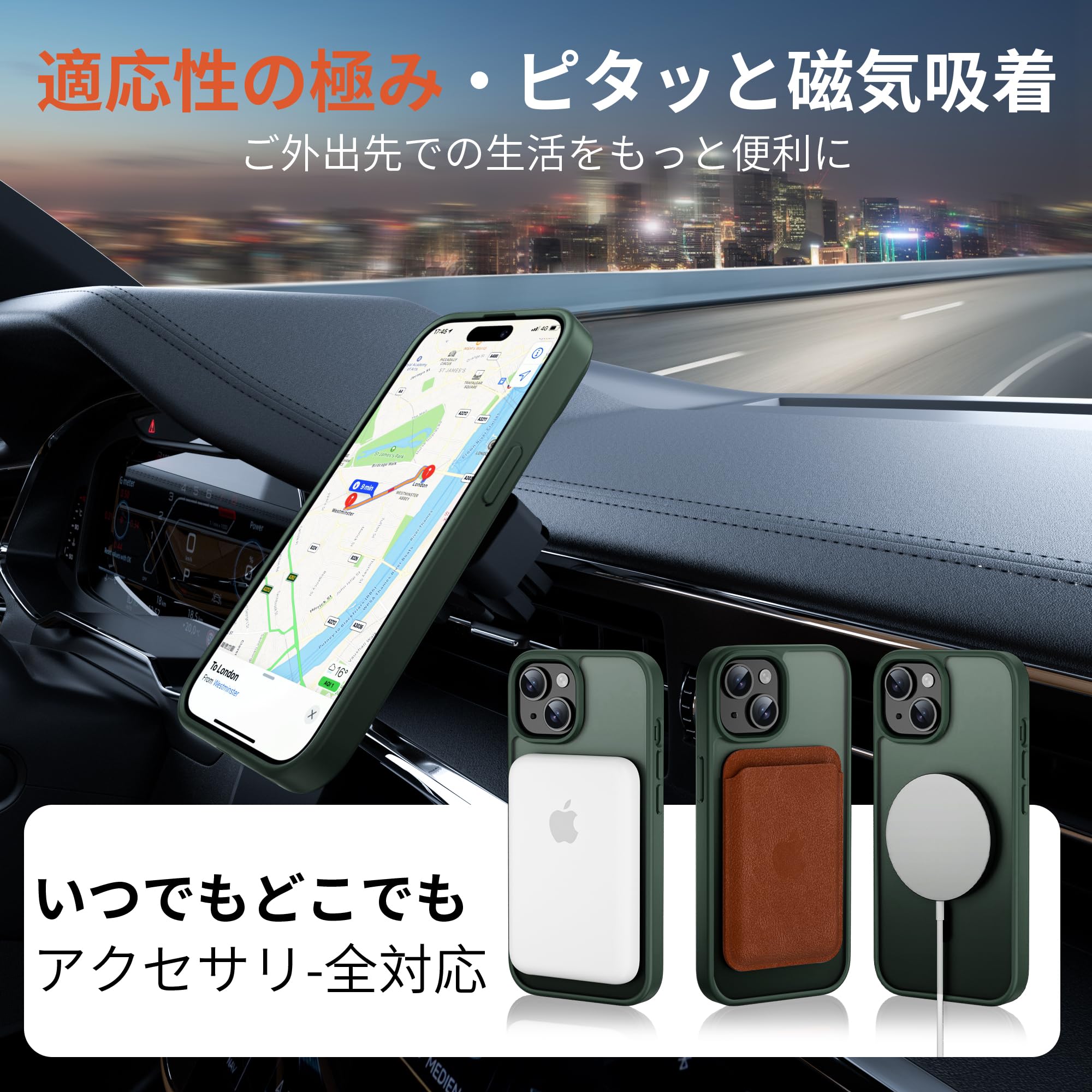 Amazon.co.jp: Bruzaio iPhone 14/ iPhone 13 用 ケース【強化フィルム