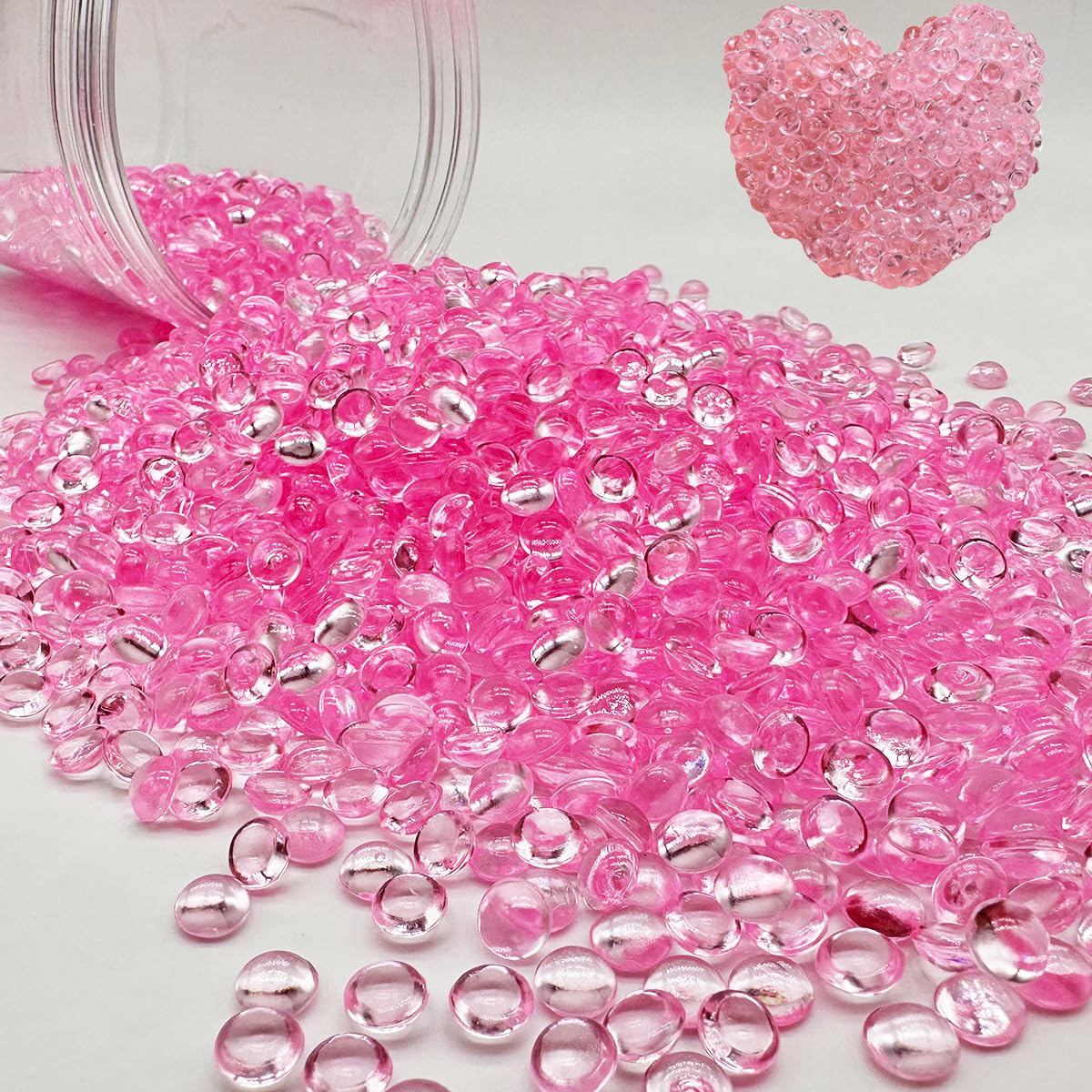 Petites breloques en acrylique translucides, perles plates de 7 mm pour loisirs