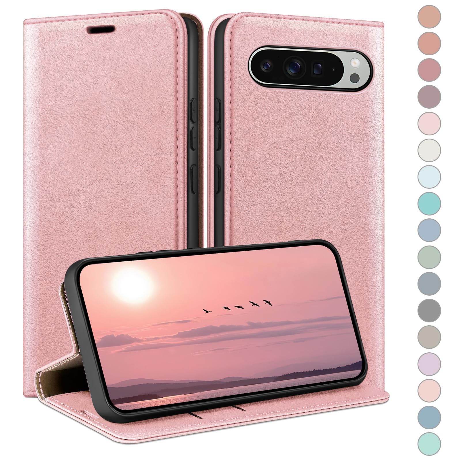 HAOYE Cover per Google Pixel 7A, Bella Custodia in Pelle con Motivo
