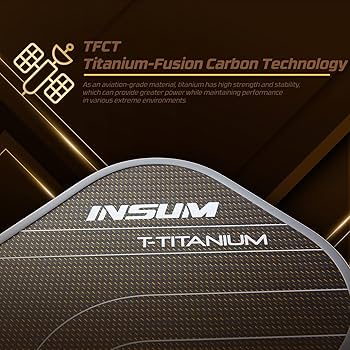 Amazon | INSUM ピックルボールパドル チタンカーボンファイバー