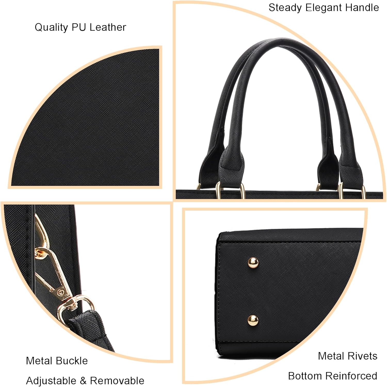 Purses for Women Crossbody Handbags Bags for Womens Shoulder Purse PU Leather Satchel Tote Bag Top Handle - Image 7