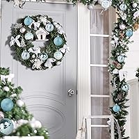 Vista 5 de Bolas de Navidad adornos para árbol de Navidad, pequeñas inastillables, decoración de árbol de Navidad, bolas azules, adorno de plástico, 2.36