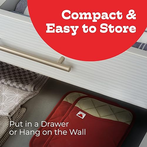 Vista 33 de Big Red House - Juego de 2 soportes de silicona para ollas - 10x3 - Protectores de cocina resistentes al calor para sartenes calientes y hornear