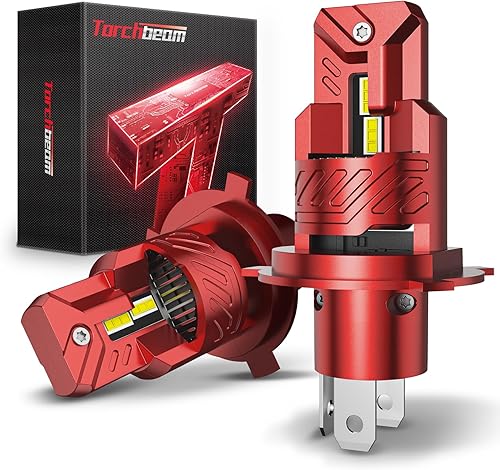 Torchbeam - Bombillas H4 de 20 000 LM, superbrillantes y 6000 K, luz blanca fría antiniebla, vida útil de 50 000 horas, conectar y usar, sin