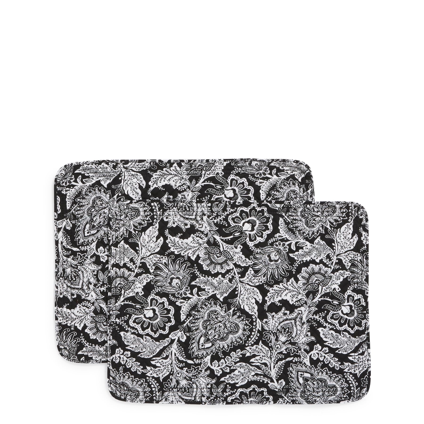 Vera Bradley Juego de 2 manteles Individuales Reversibles Mujer, Java Black-Algodón Reciclado, Talla única