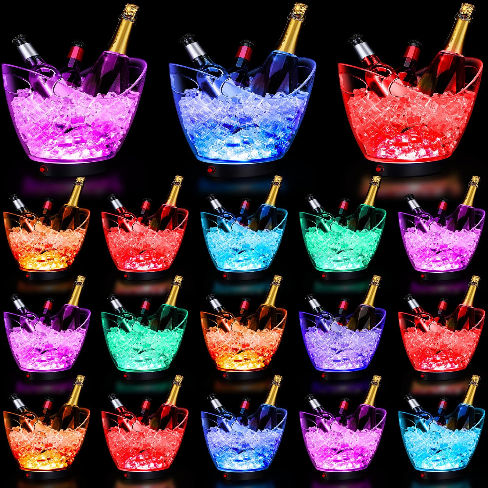 Photo 1 of Umigy 18 Pack 5 L LED Ice Buckets for Champagne, Wine, Beer