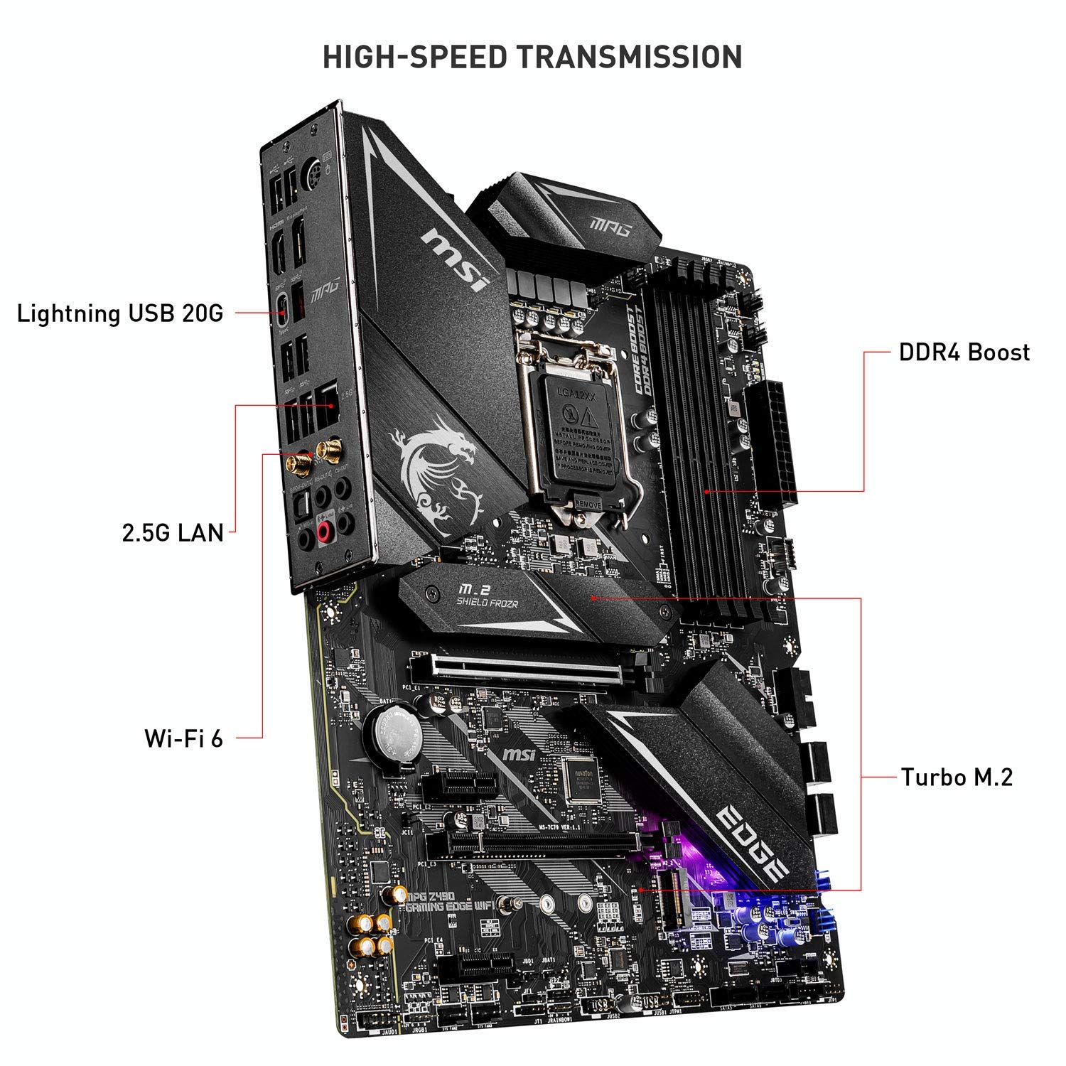 MSI MPG Z490 Gaming Edge WiFi ATX Gaming Motherboard (1 | B2B