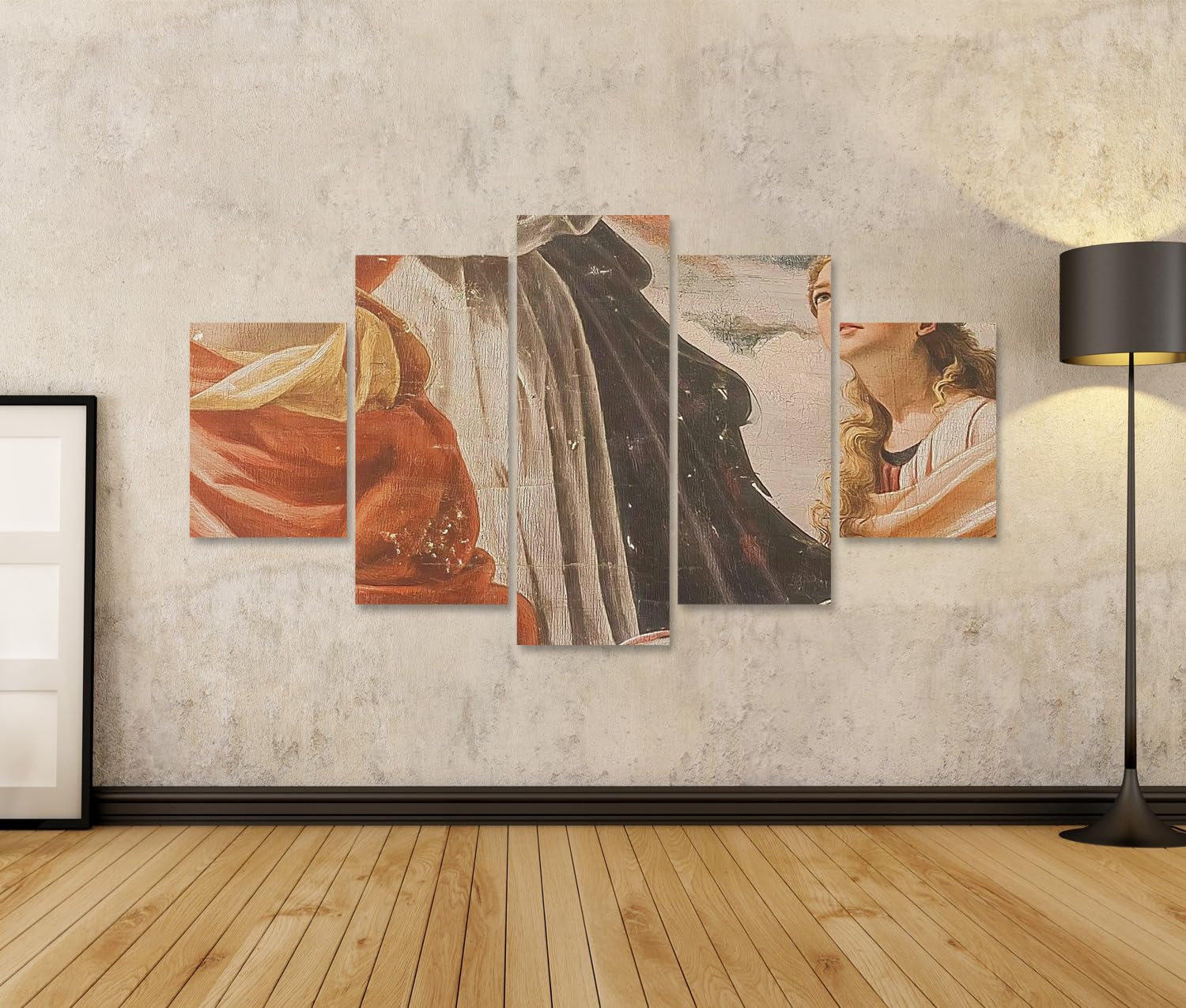 islandburner Bild auf Leinwand Anmutige Mythologie Kunstdruck Wohnzimmer Für Kunstliebhaber - 5-teilig