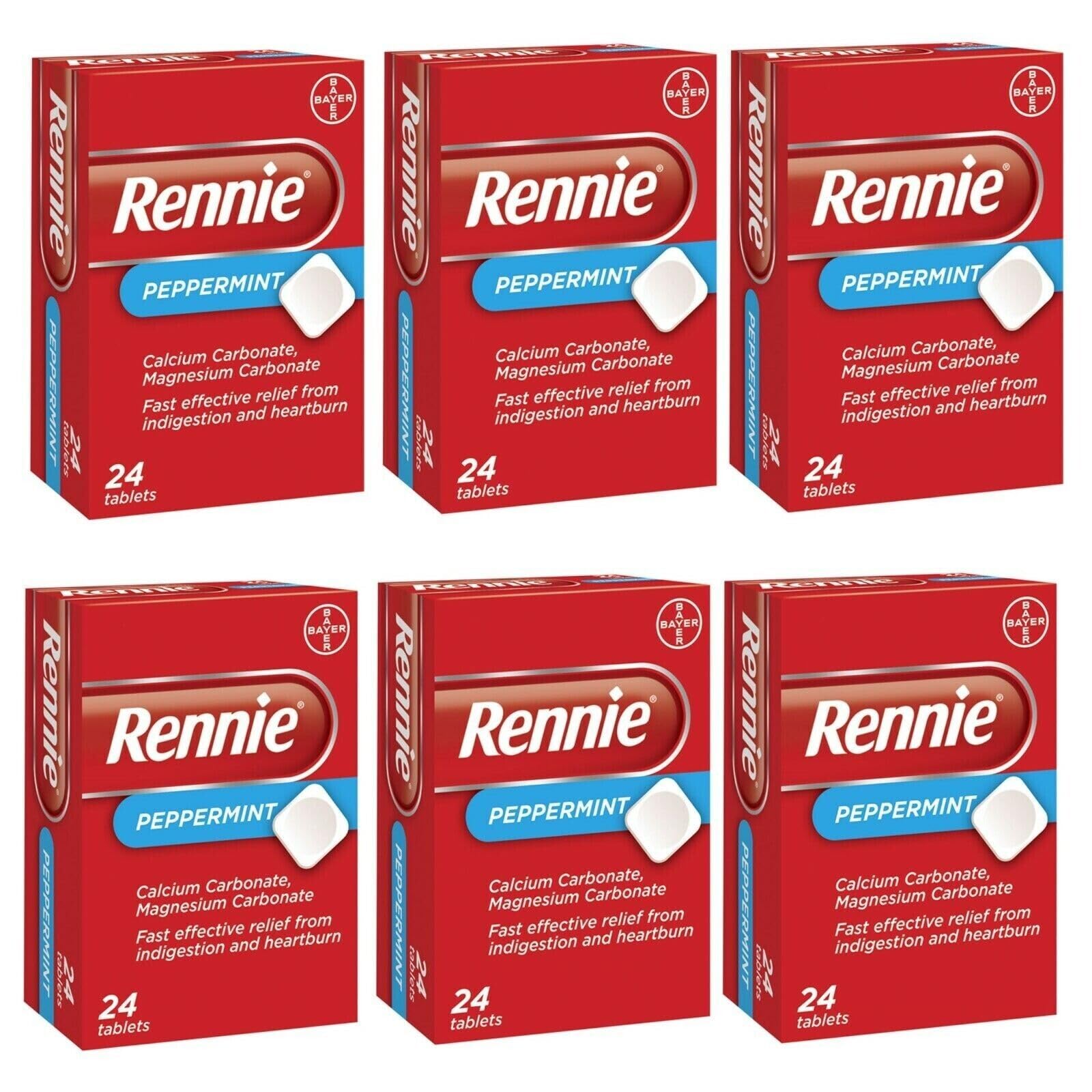 Rennie Peppermint 6 X 24 Tablet PackL8