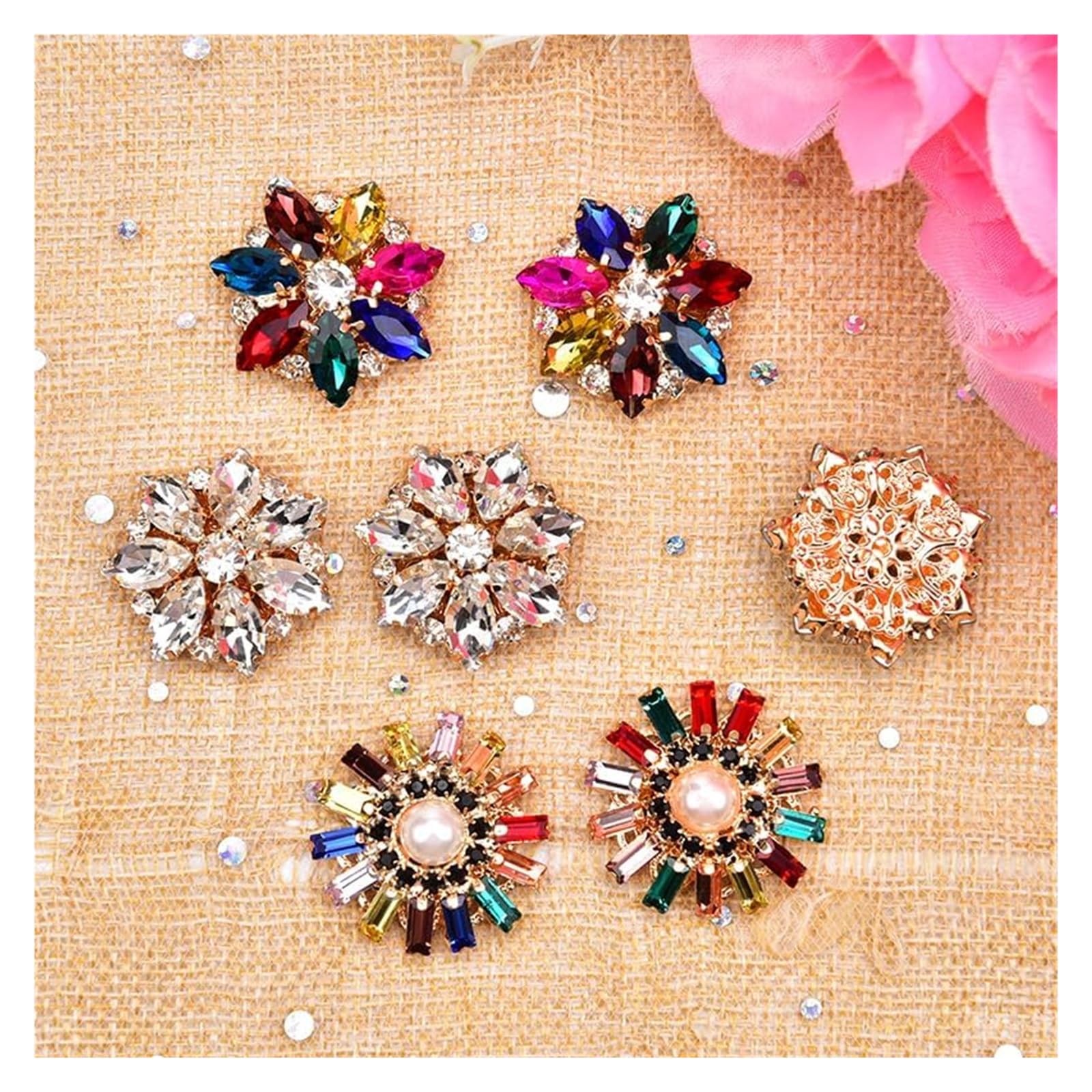 Botones para ropa, Botones de costura decorativos, 10 piezas(07 shank)