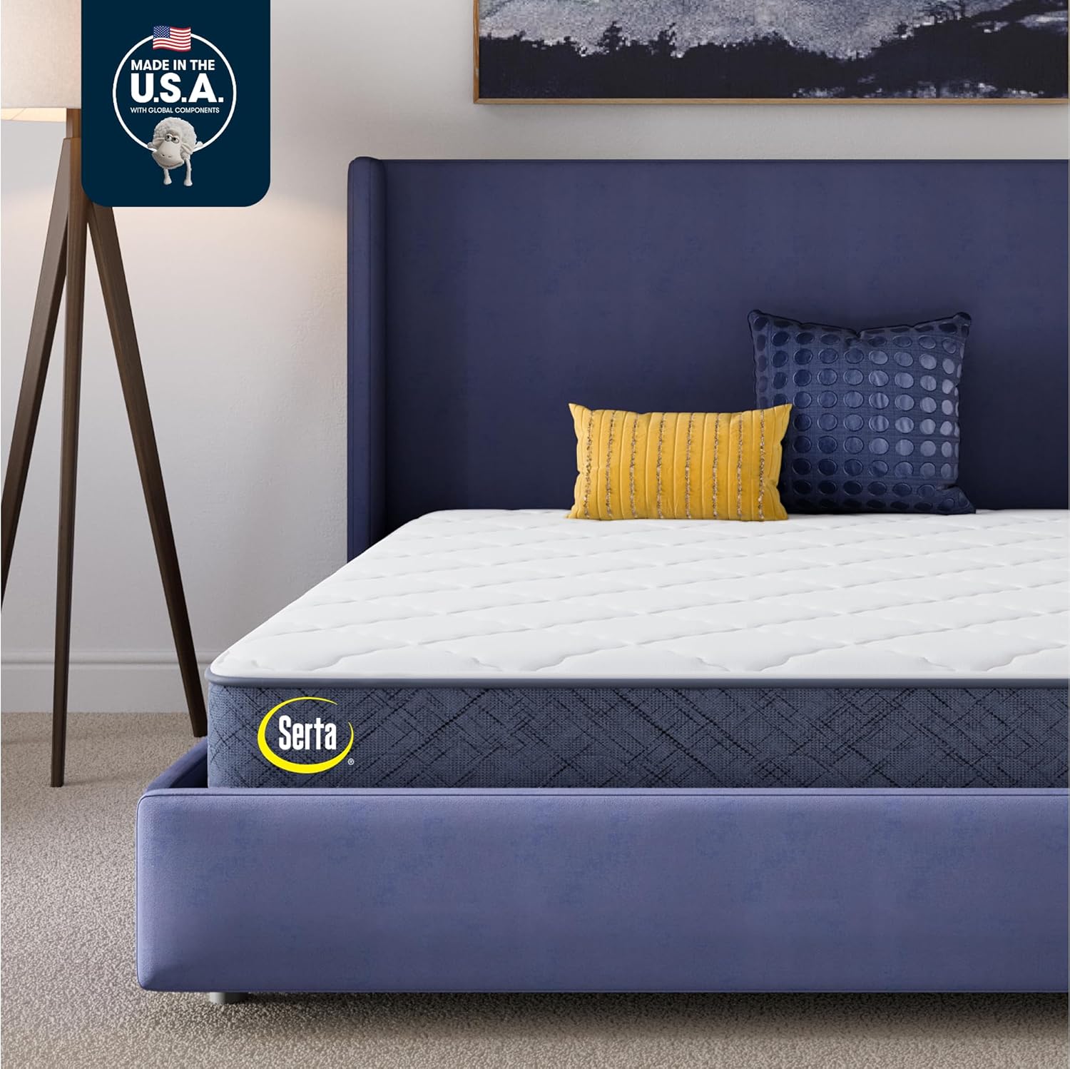 Serta Five Star Mattress Tranquility 8-Inch Medium – Queen– Zoned Lumbar Support, Cooling Foam, Pressure Relief – Bed-in-a-Box – 100 Night Trial, 10-Year Limited Warranty Level 2 Medium 8" Queen