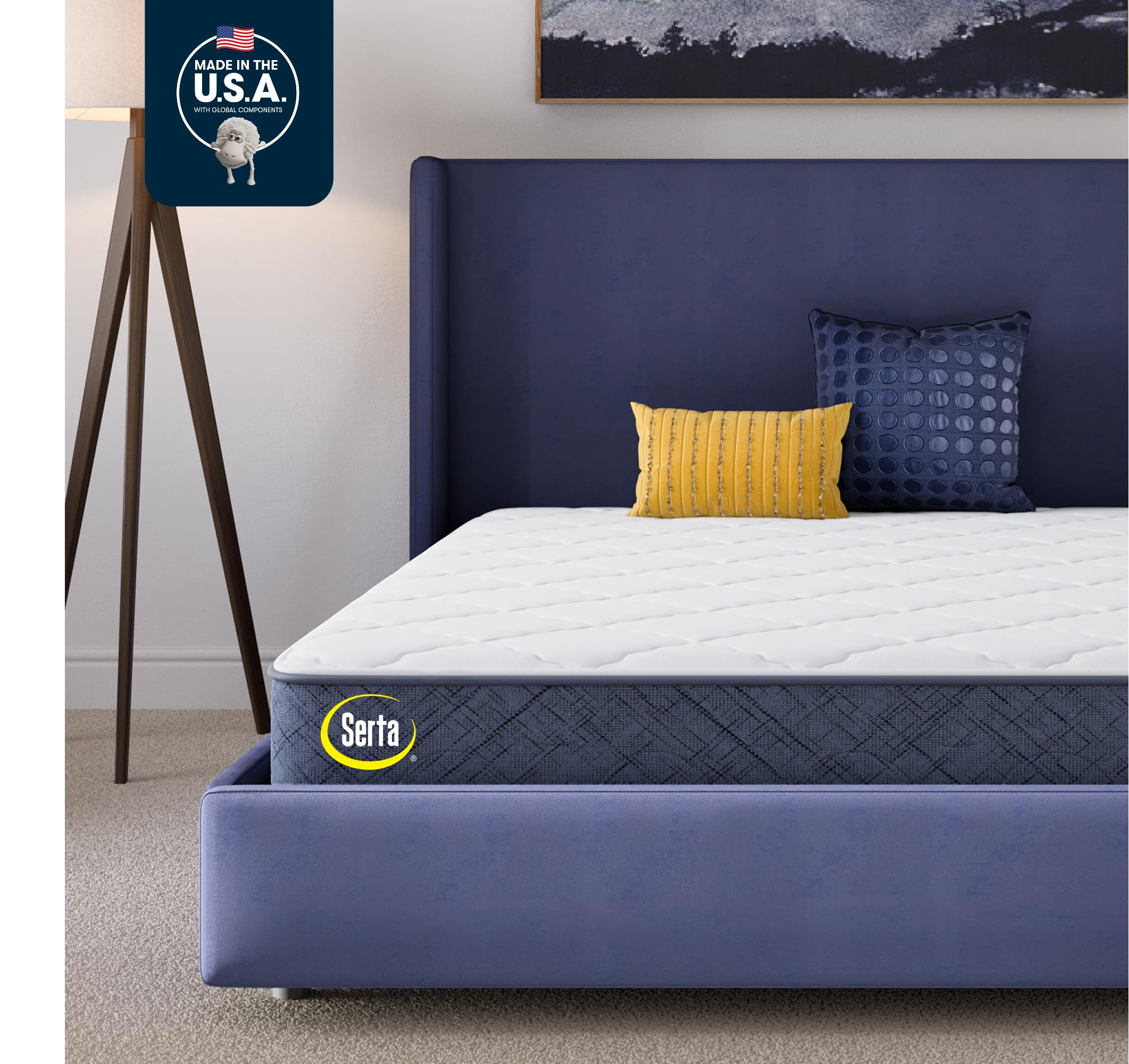 Serta Five Star Mattress Tranquility 8-Inch Medium – Full– Zoned Lumbar Support, Cooling Foam, Pressure Relief – Bed-in-a-Box –100 Night Trial, 10-Year Limited Warranty