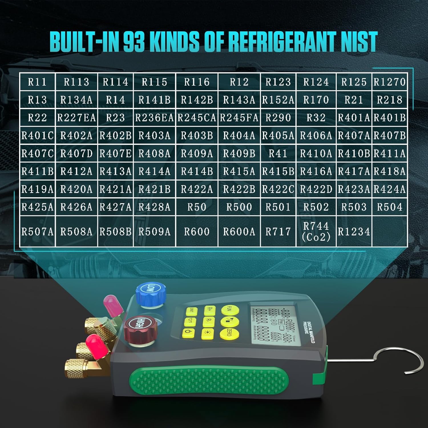 MOTOCOCHE Digital Manifold Gauge Set: Your HVAC Tool for Many Refrigerants