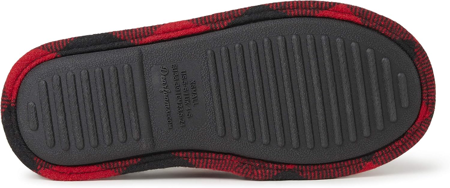  | Dearfoams Women's Mama Bear Buffalo Plaid Clog Slipper | Slippers