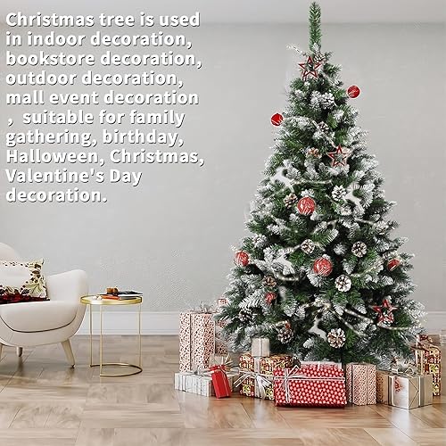 Miniatura 7 de MuRealy Árbol de Navidad de 4 pies  Pino de Navidad artificial de alta calidad con bisagras sin iluminación con 300 puntas de ramas de PVC, diseño