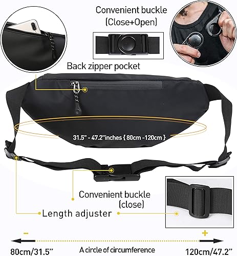 Miniatura 5 de Small Crossbody Bag Side Shoulder Bag For Men, Women Mini Messenger Bag Black or Grey
