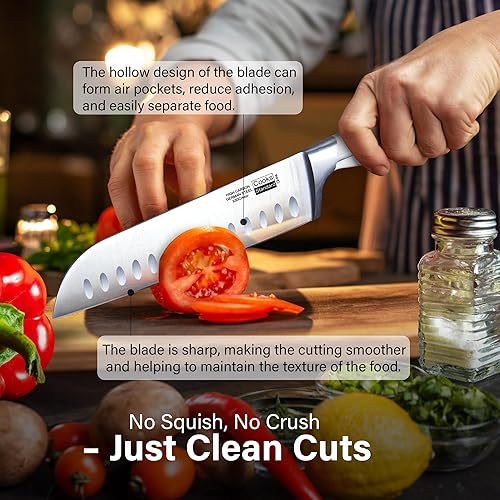 Miniatura 6 de Cooks Standard Juego de cuchillos de cocina con bloque de 6 piezas, hoja alemana de alto carbono de forja de acero inoxidable con bloque de