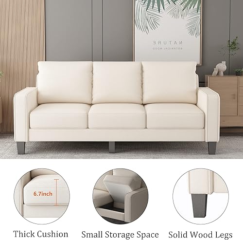 Miniatura 19 de Tmosi Moderno sofá biplaza tapizado, sofá de 2 plazas con almohadas de respaldo extraíbles para espacios pequeños, sofá de 2 plazas para dormitorio,