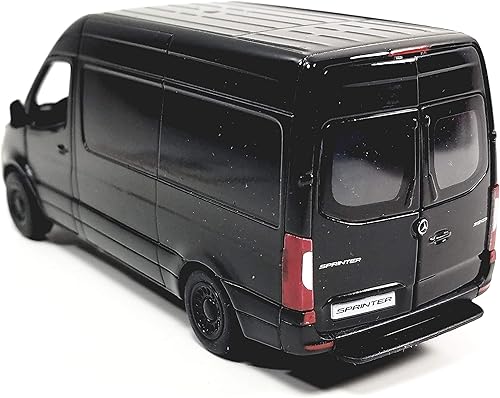 Miniatura 6 de Kinsmart Compatible con Mercedes-Benz Sprinter 2020 - Van de entrega a escala 148 O negro
