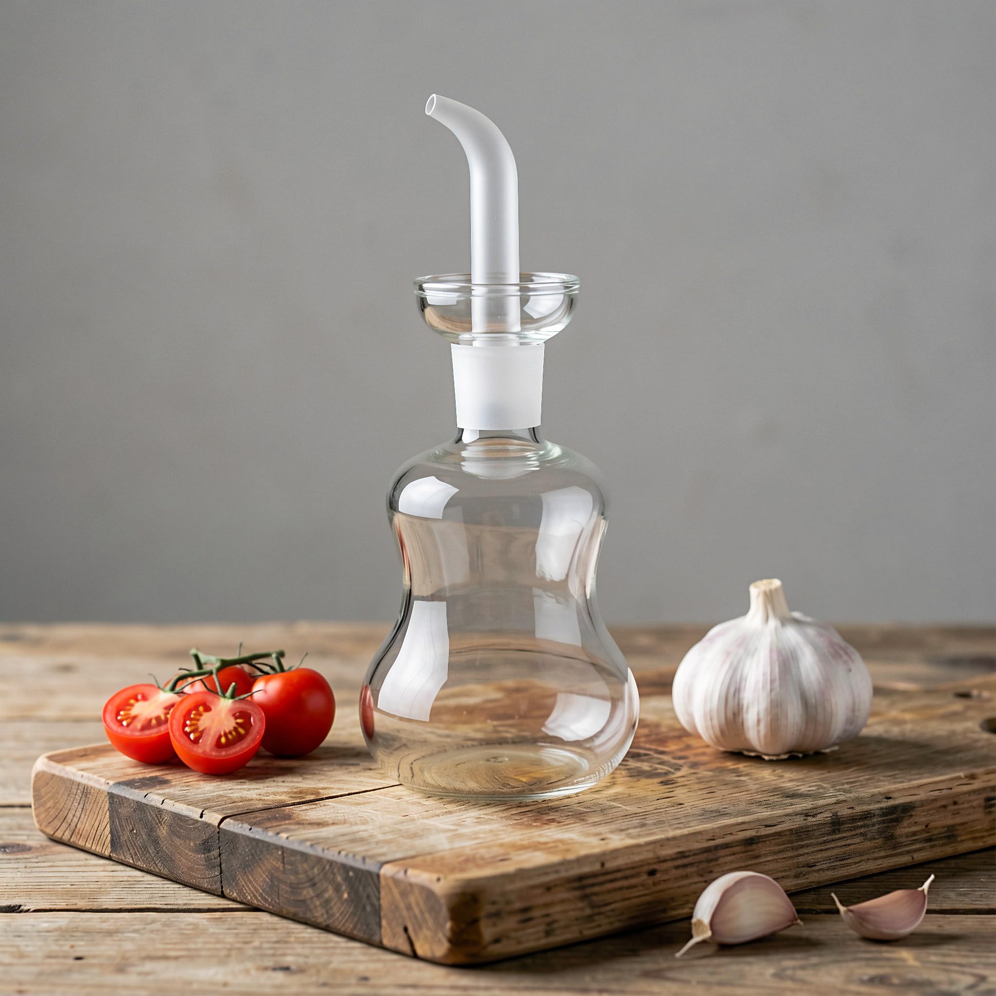 Zerodeko Botella de vidrio para aceite de oliva con dosificador, jarra para | Dispensador de vinagre doméstico para ensaladas y salsas, aceitera para salsa de soja, botella compacta para aderezos de