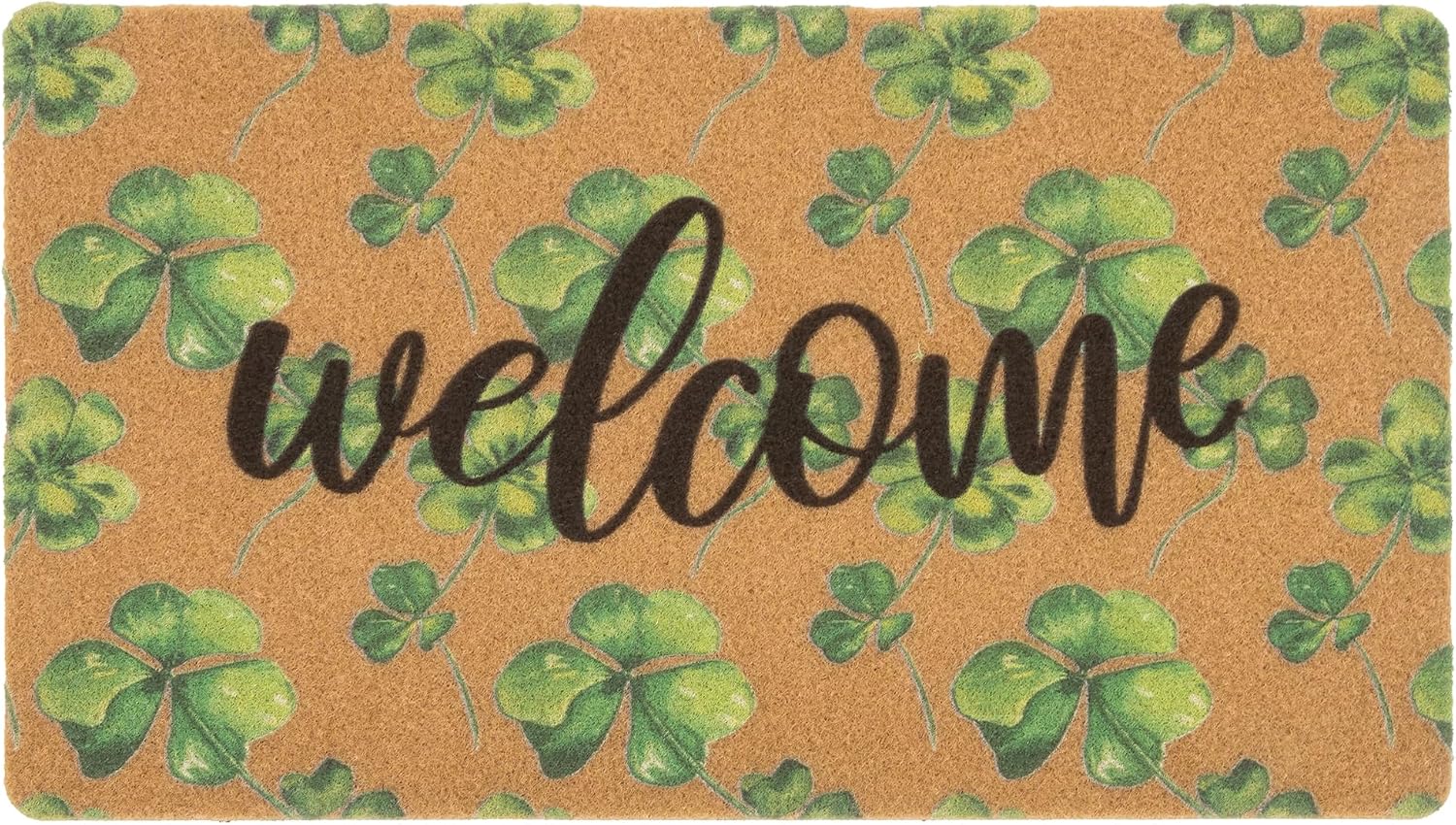 Fall Front Door Welcome Doormat - Natural Coir Door Mat for Outdoor Indoor