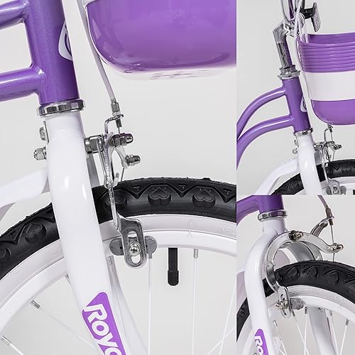 Miniatura 7 de Royalbaby Princess - Bicicleta para niñas de 12, 14, 16, 18, 20 pulgadas, con cesta para niños de 3 a 12 años