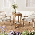 LITTLE TREE Narrow Side Table with Storage Shelf, 2-Tier Rectangular End Table with Wood Legs, Small Night Stand for Bedroom, Living Room, Small Spaces, 11.81" D x 23.62" W x 23.62" H